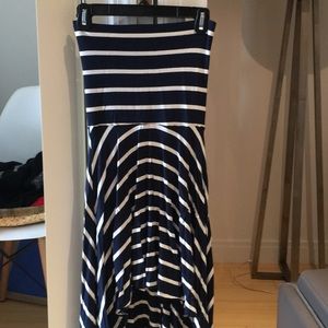 Aqua strapless high low dress size small